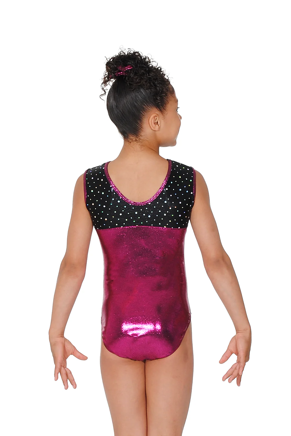 Belle V Neck Sleeveless Shine Gymnastics Leotard - Image 2