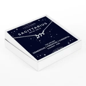 Sagittarius Silver Zodiac Constellation Necklace
