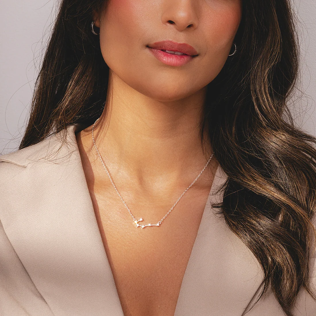 Cancer Silver Zodiac Constellation Necklace - Image 2