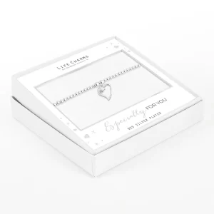 Open heart bracelet in silver