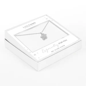 Sparkling dog's paw pendant necklace