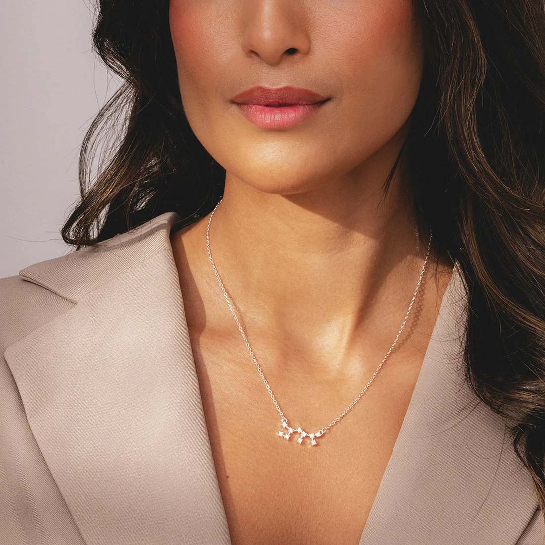 Sagittarius Silver Zodiac Constellation Necklace - Image 2