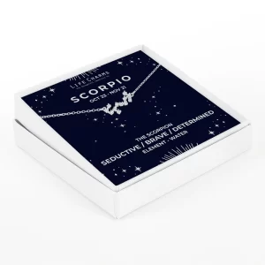 Scorpio Silver Zodiac Constellation Necklace