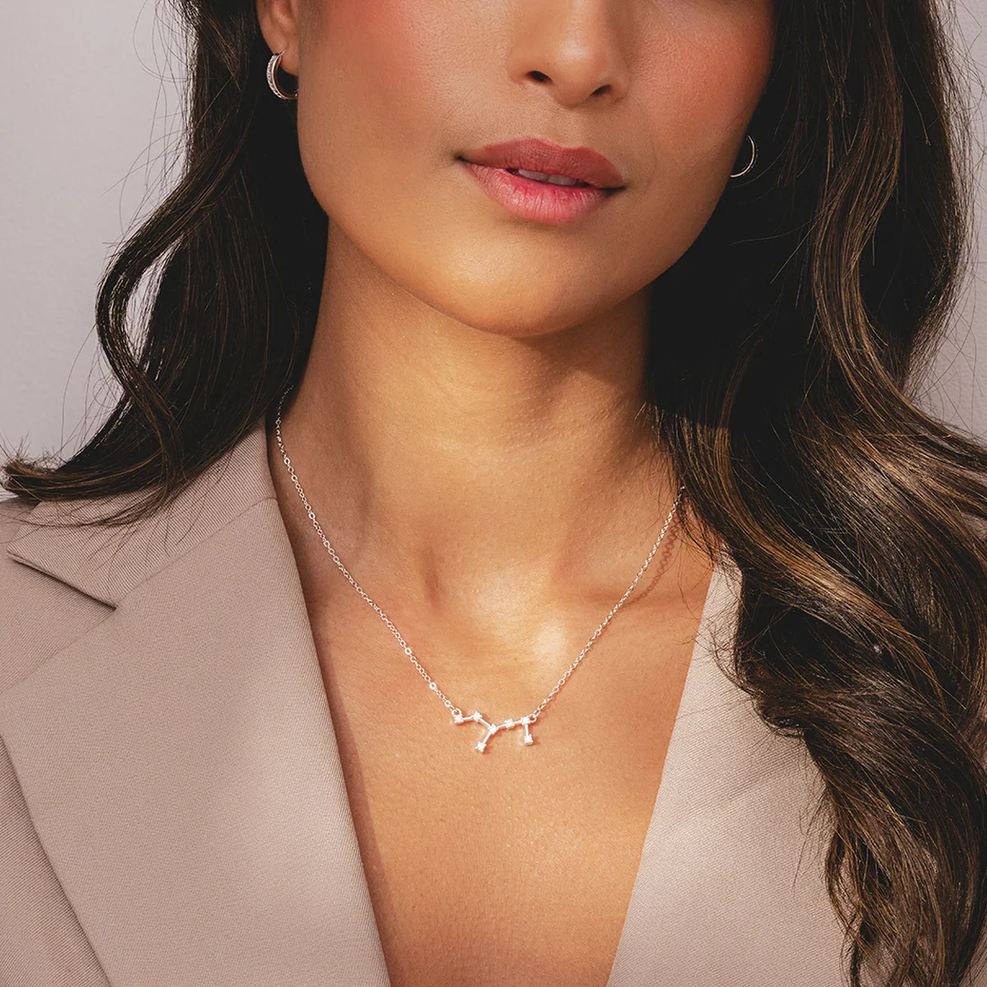 Virgo Silver Zodiac Constellation Necklace - Image 2